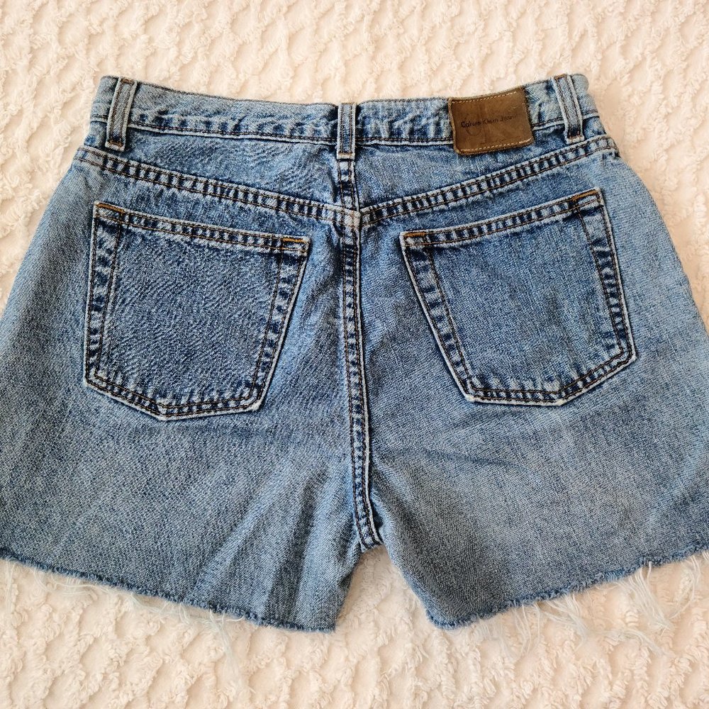 Cut off CK jean shorts
